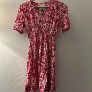 HD In Paris Anthropologie Women's Pink Floral Archipelago Dress